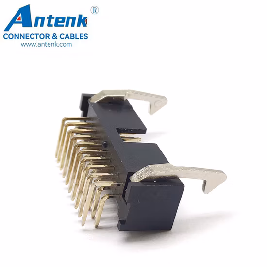 Conector de encabeçamento de trava de energia, ejetor 2.54mm, encabeçamento de caixa dourada de latão