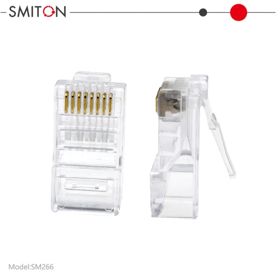 Conector Ethernet RJ45 Cat5 Cat5e CAT6 CAT6A RJ45 Conector de cabo de rede RJ45 Conector de plugue modular Conector de cabo de Internet