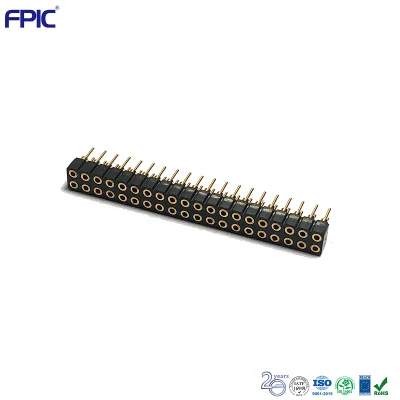 Fpic Pitch 1,27 mm 2,0 mm 2,54 mm Ângulo reto 90 graus 10p a 100p Conector macho Cabeçalho da caixa